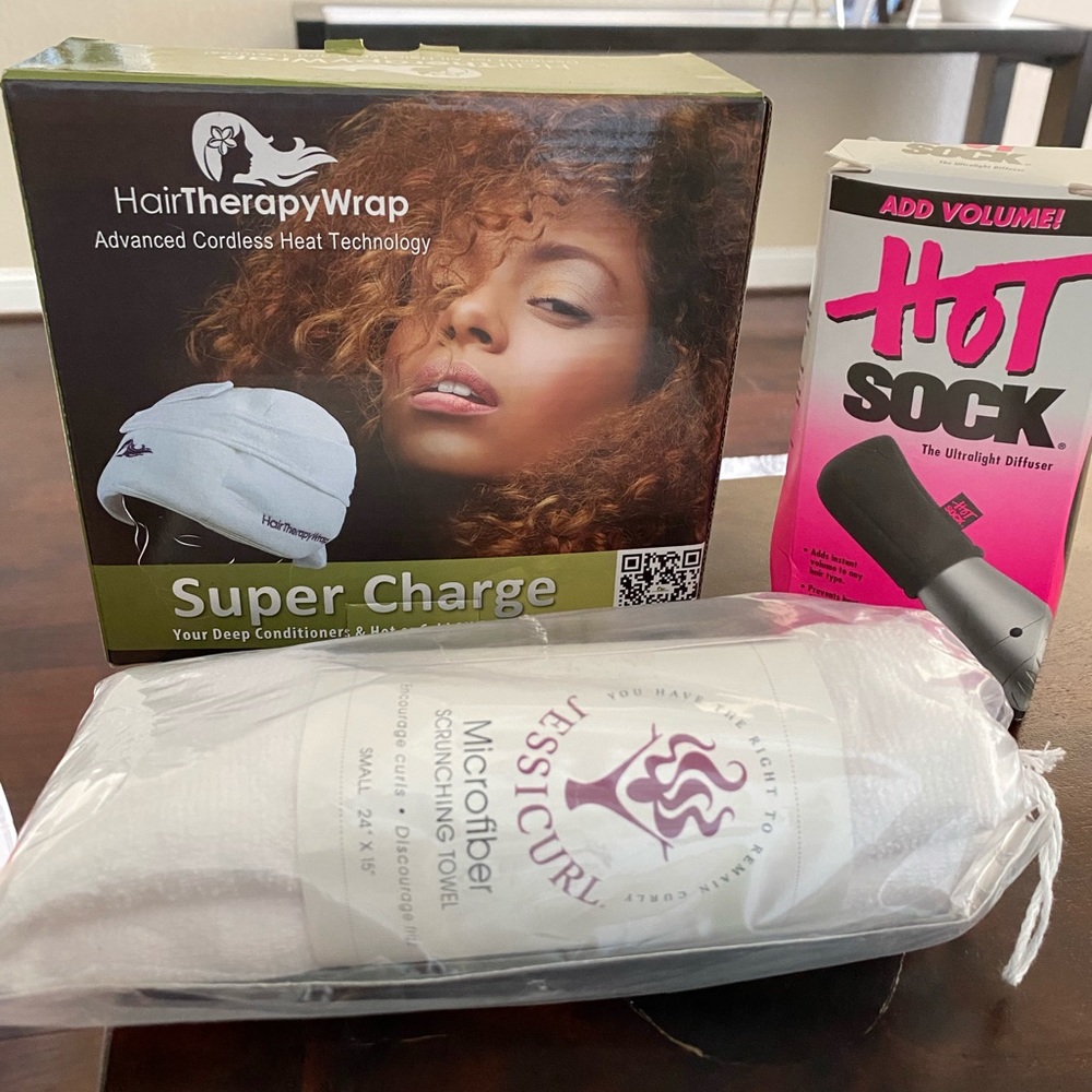 Jessi Curl  hair wrap and hot sock diffuser